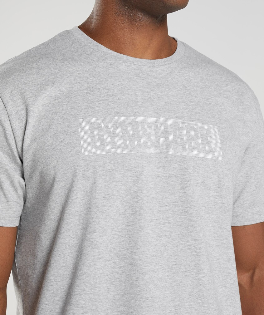 Light Grey Men's Gymshark Block T-Shirts | USA-32840