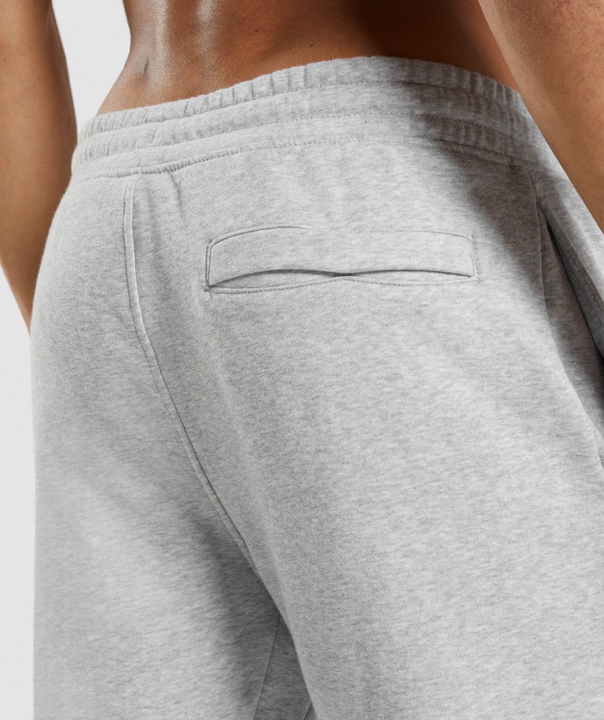 Light Grey Men's Gymshark Crest Joggers | USA-24986