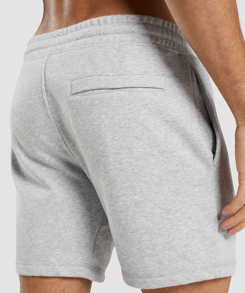 Light Grey Men's Gymshark Crest Shorts | USA-30847