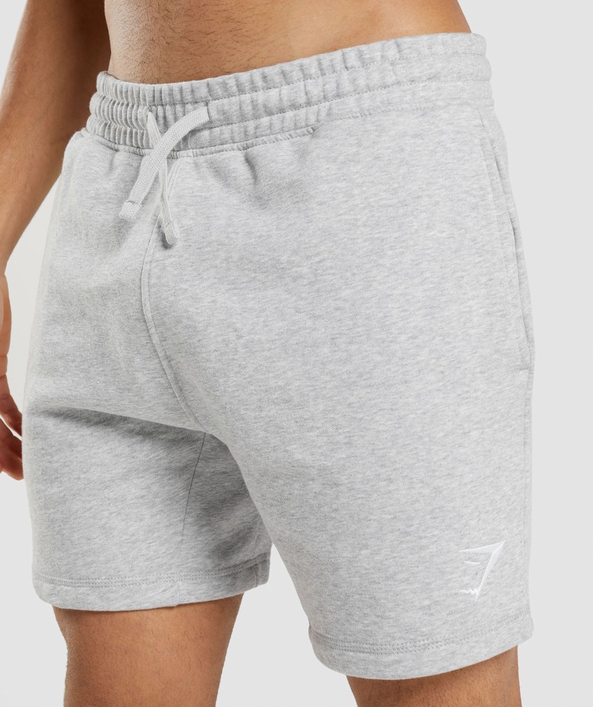 Light Grey Men's Gymshark Crest Shorts | USA-30847