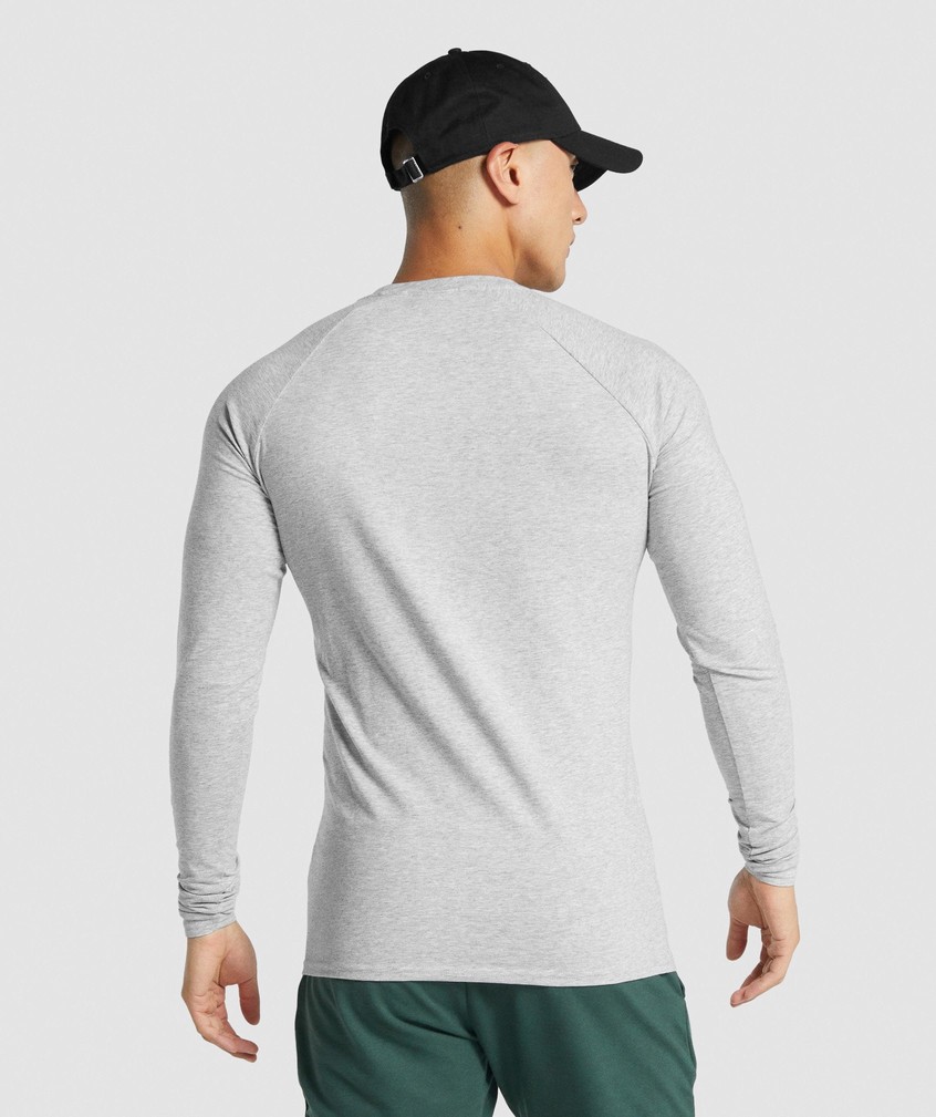 Light Grey Men's Gymshark Critical 2.0 Long Sleeve T-Shirts | USA-53764