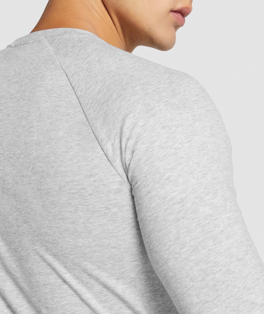 Light Grey Men's Gymshark Critical 2.0 Long Sleeve T-Shirts | USA-53764