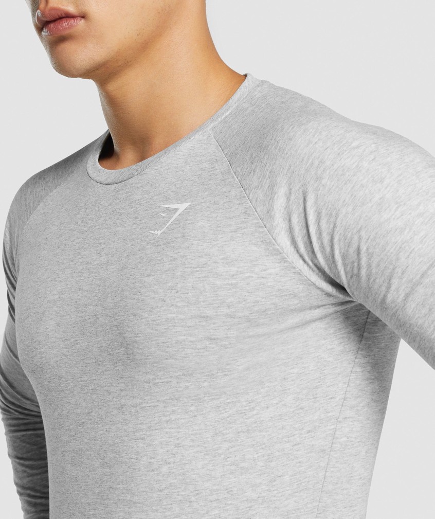 Light Grey Men's Gymshark Critical 2.0 Long Sleeve T-Shirts | USA-53764