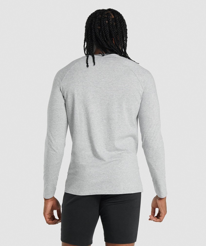 Light Grey Men's Gymshark Critical 2.0 Long Sleeve T-Shirts | USA-70962