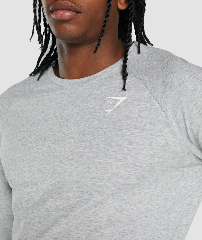 Light Grey Men's Gymshark Critical 2.0 Long Sleeve T-Shirts | USA-70962