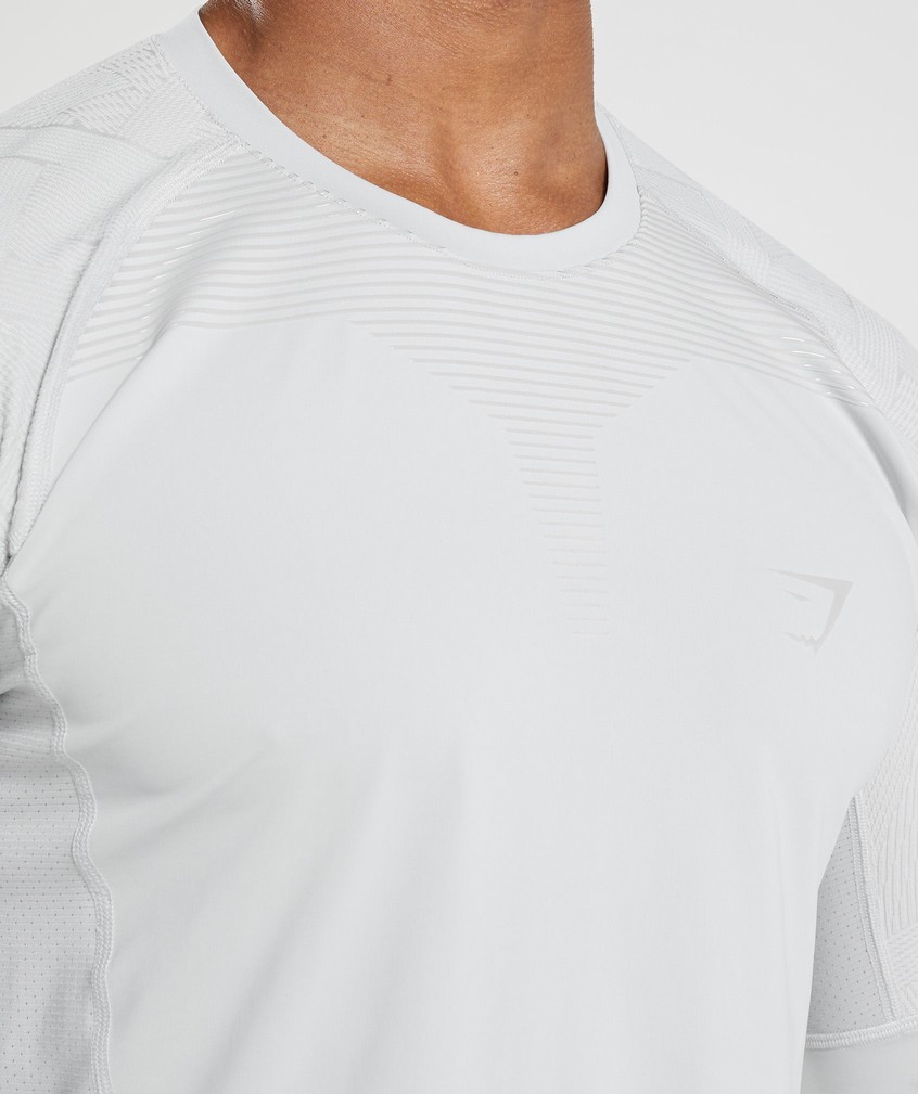 Light Grey Men's Gymshark Form Long Sleeve T-Shirts | USA-87425