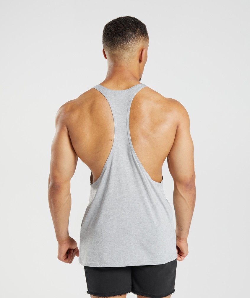 Light Grey Men's Gymshark Legacy Stringer | USA-61250