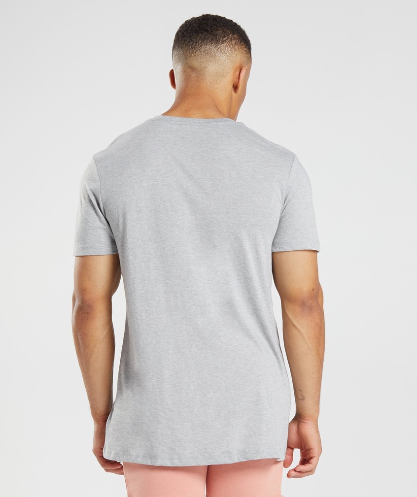 Light Grey Men's Gymshark Legacy T-Shirts | USA-07364