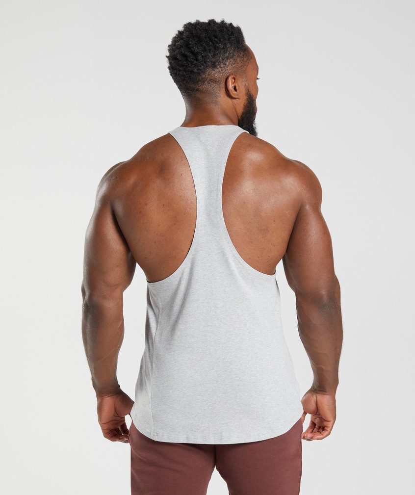 Light Grey Men's Gymshark React Stringer | USA-79038