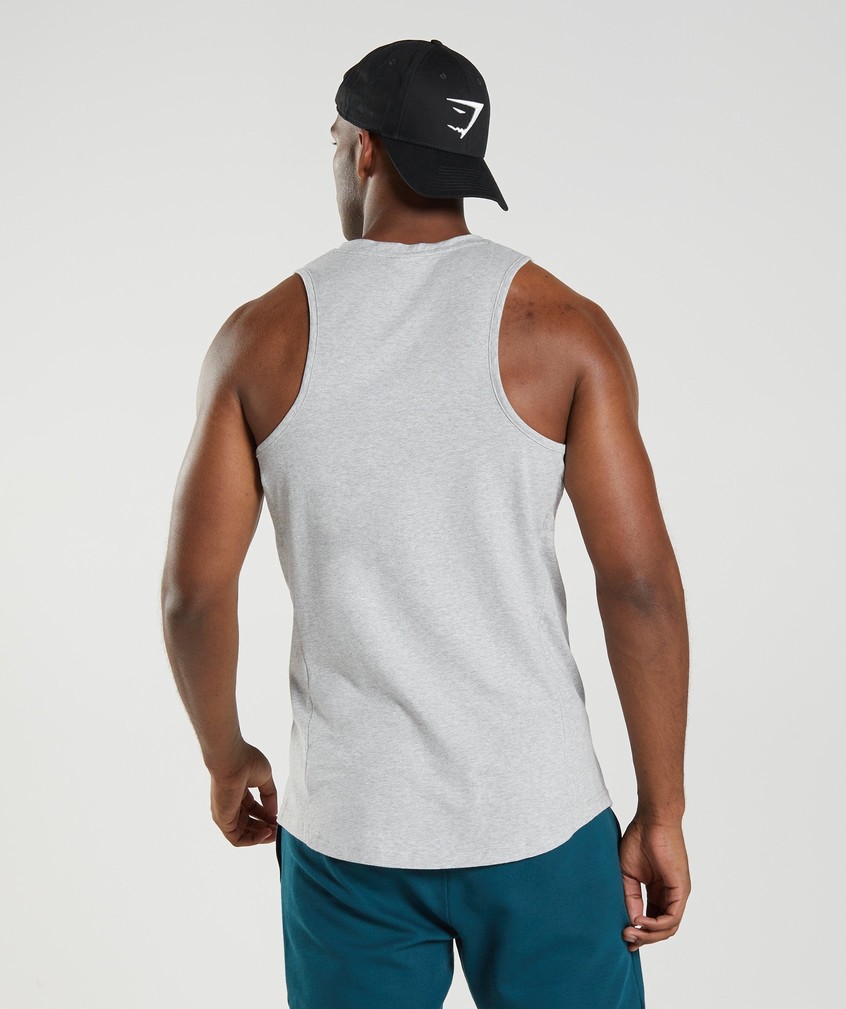 Light Grey Men's Gymshark React Tank | USA-56941