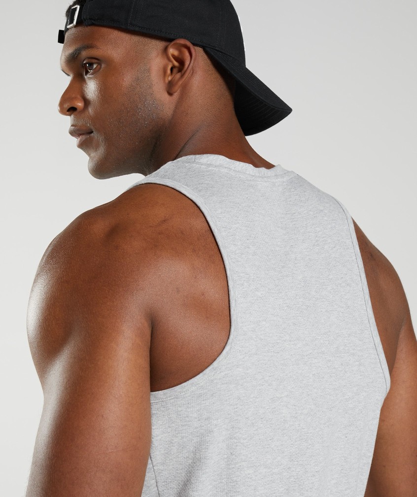 Light Grey Men's Gymshark React Tank | USA-56941