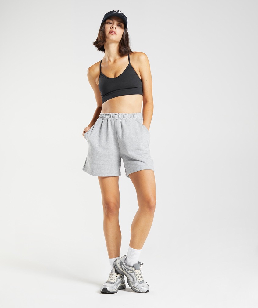 Light Grey Women's Gymshark Rest Day Sweats Shorts | USA-39615