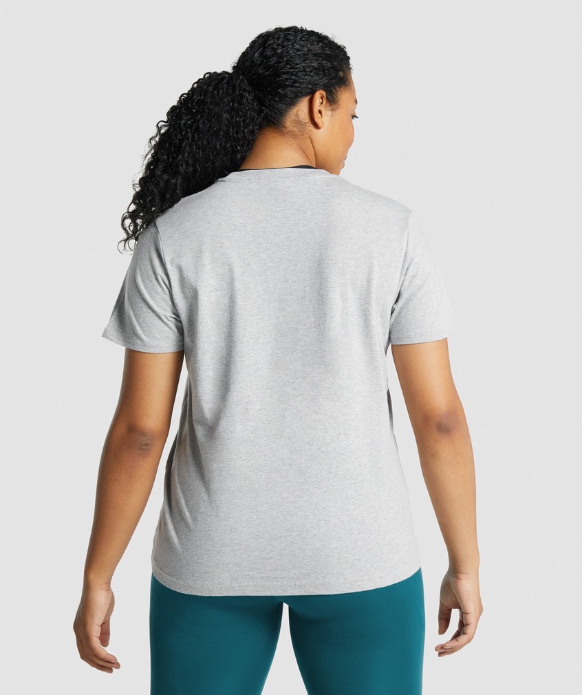 Light Grey Women's Gymshark Training Basic Tee T-Shirts | USA-87145