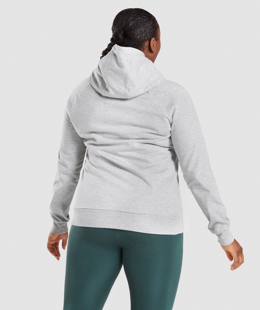 Light Grey Women's Gymshark Training Hoodie | USA-08429