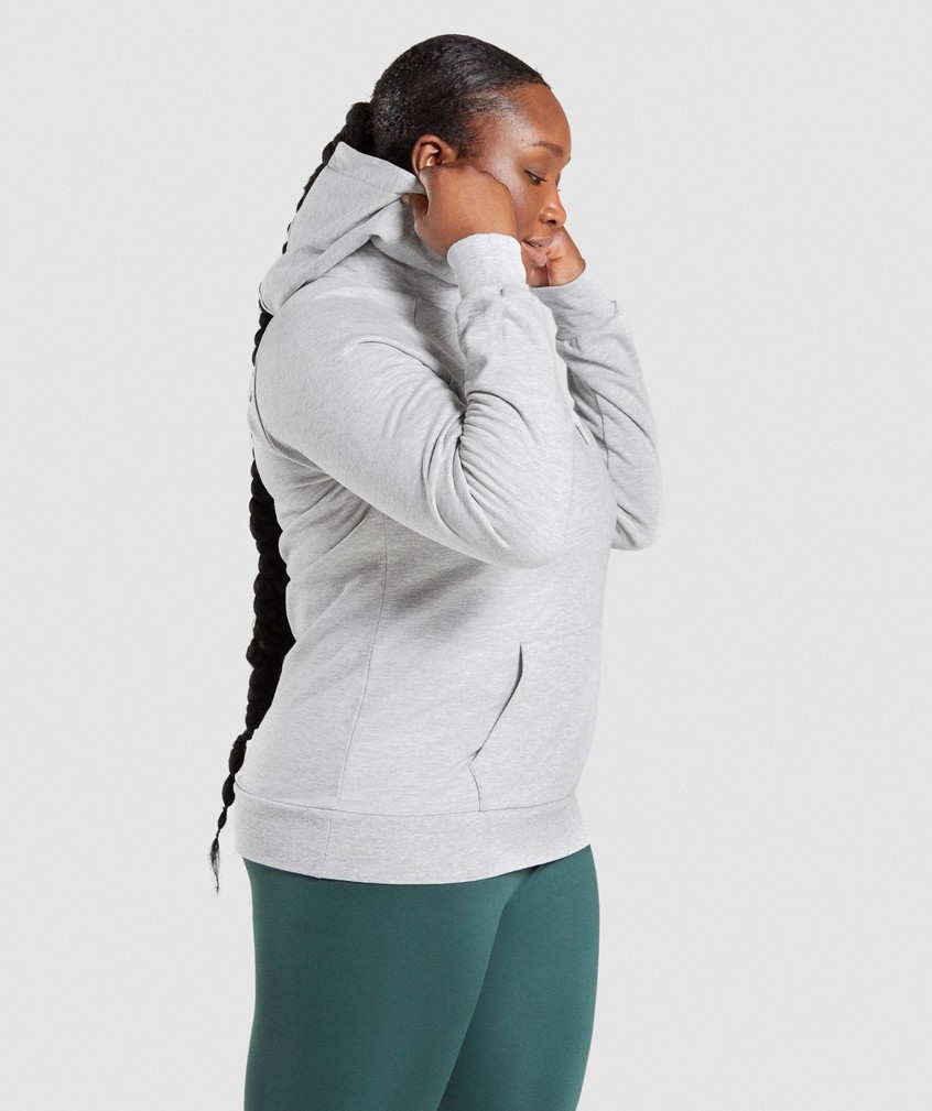 Light Grey Women's Gymshark Training Hoodie | USA-08429