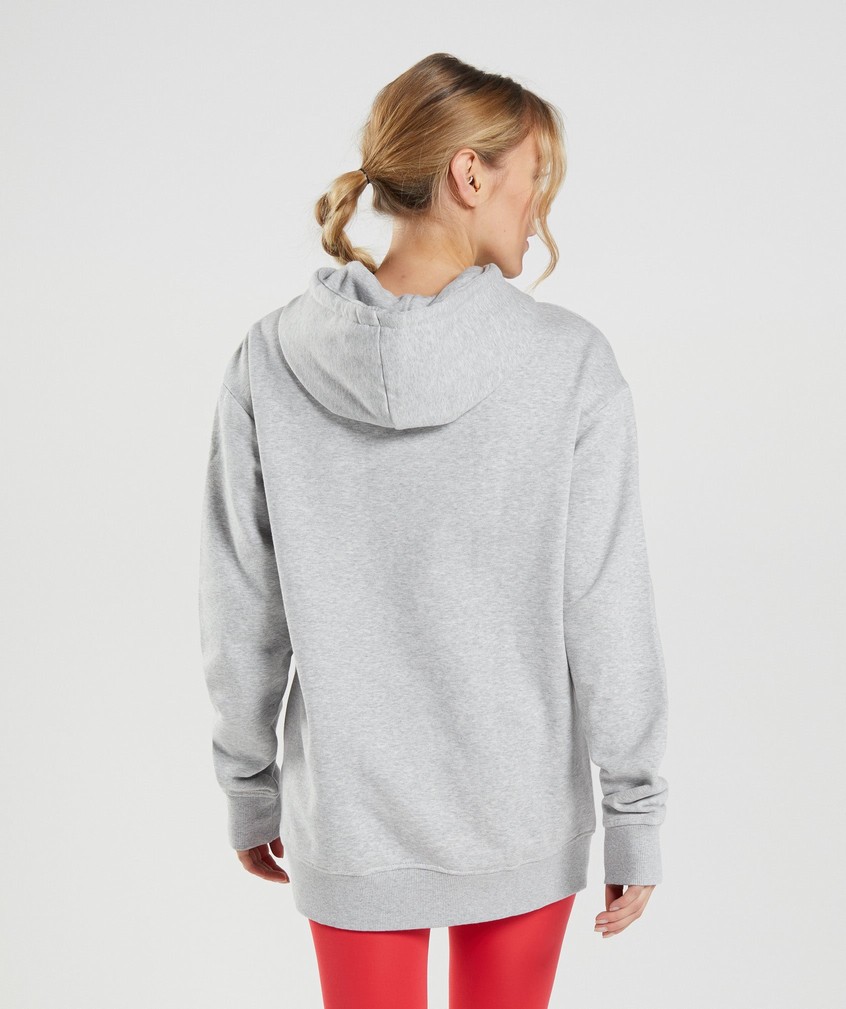 Light Grey Women's Gymshark Training Oversized Hoodie | USA-28104