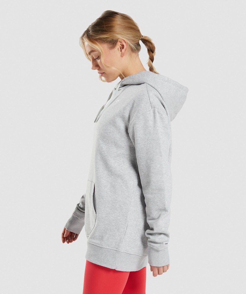 Light Grey Women's Gymshark Training Oversized Hoodie | USA-28104