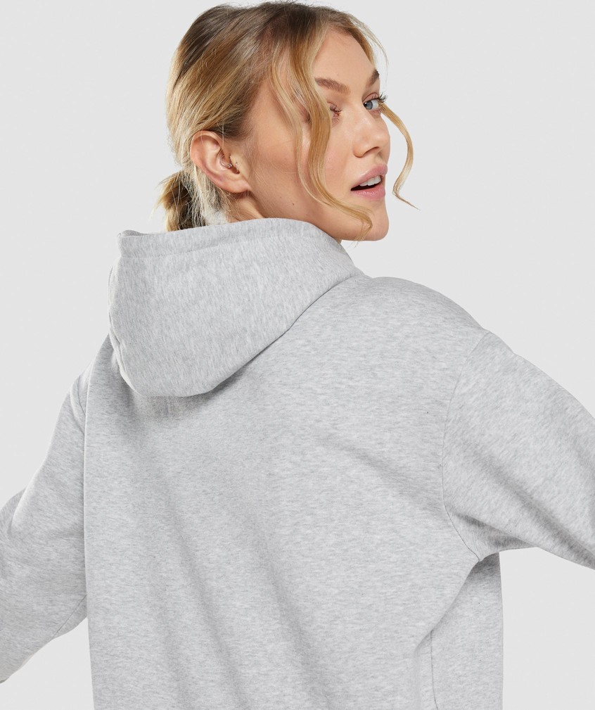 Light Grey Women's Gymshark Training Oversized Hoodie | USA-28104