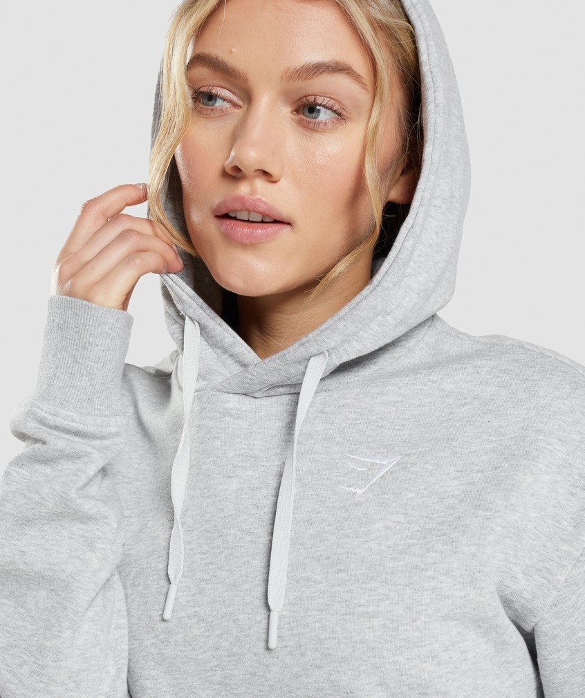 Light Grey Women's Gymshark Training Oversized Hoodie | USA-28104