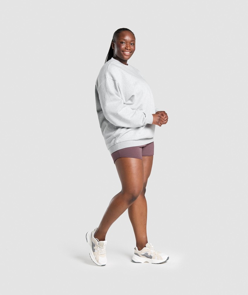 Light Grey Women's Gymshark Training Oversized Swea Pullover | USA-62714