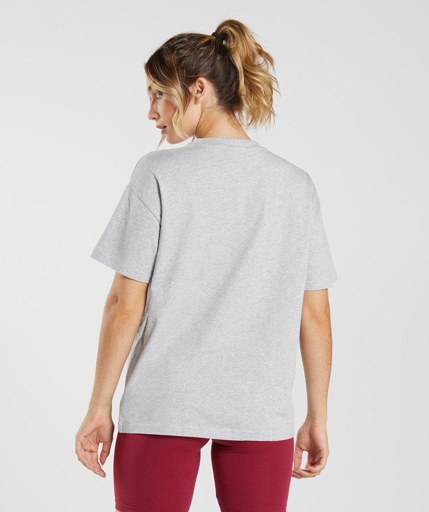 Light Grey Women's Gymshark Training Oversized T-Shirts | USA-73426