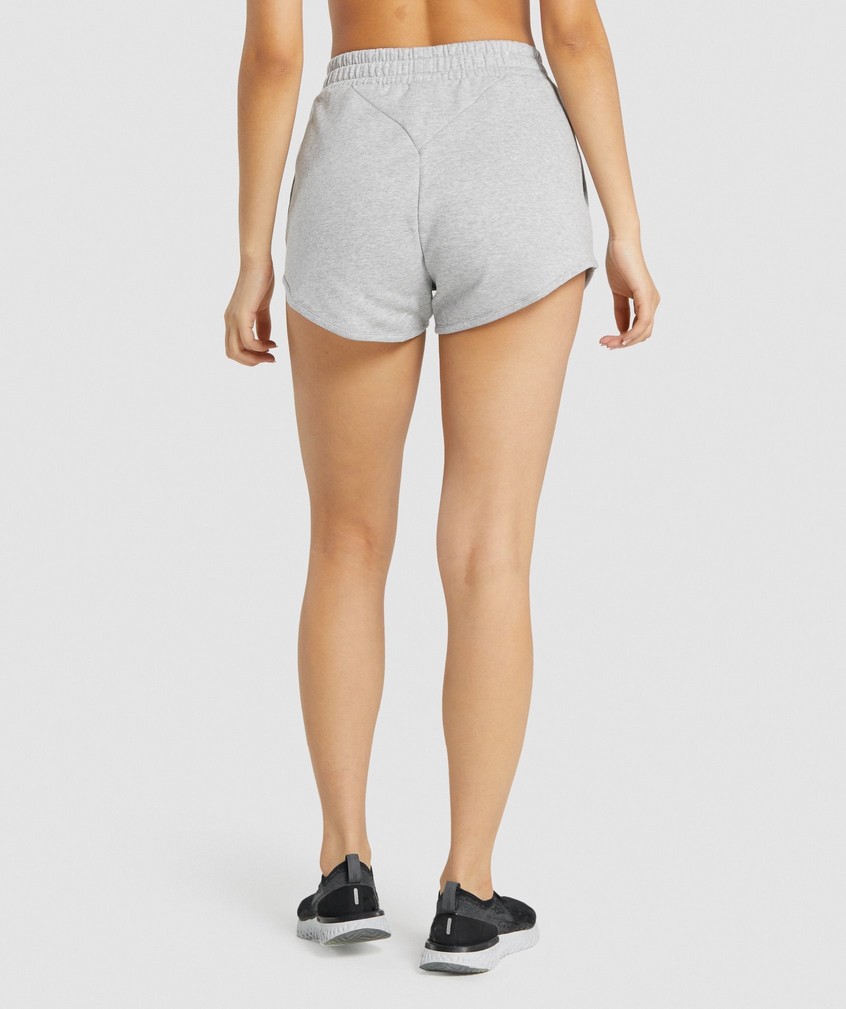 Light Grey Women's Gymshark Training Sweat Shorts | USA-84291