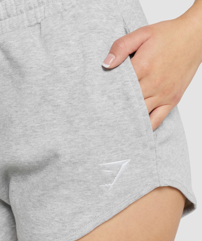 Light Grey Women's Gymshark Training Sweat Shorts | USA-84291