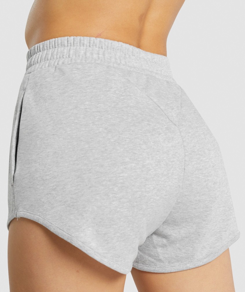 Light Grey Women's Gymshark Training Sweat Shorts | USA-84291