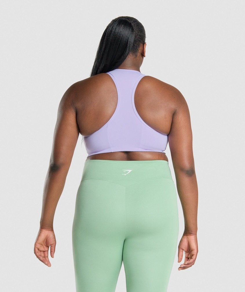 Light Purple Women's Gymshark Essential Racer Back Sports Bra | USA-61984