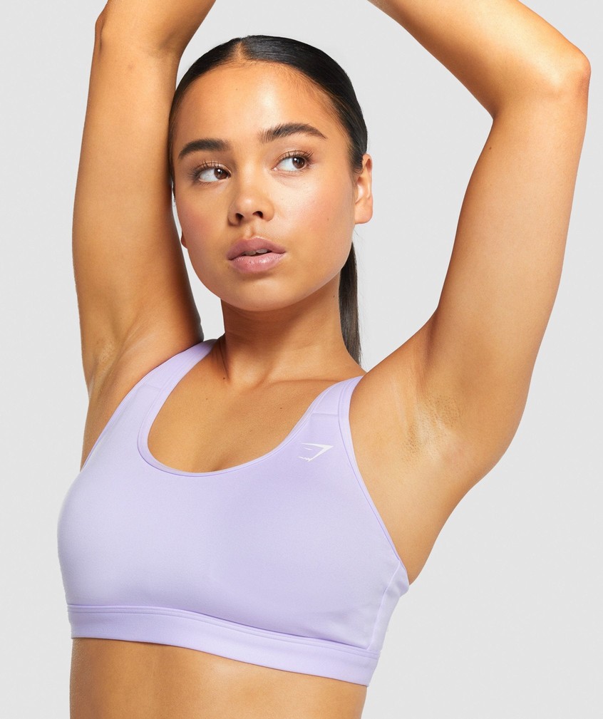 Light Purple Women's Gymshark Scoop Neck Sports Bra | USA-32408