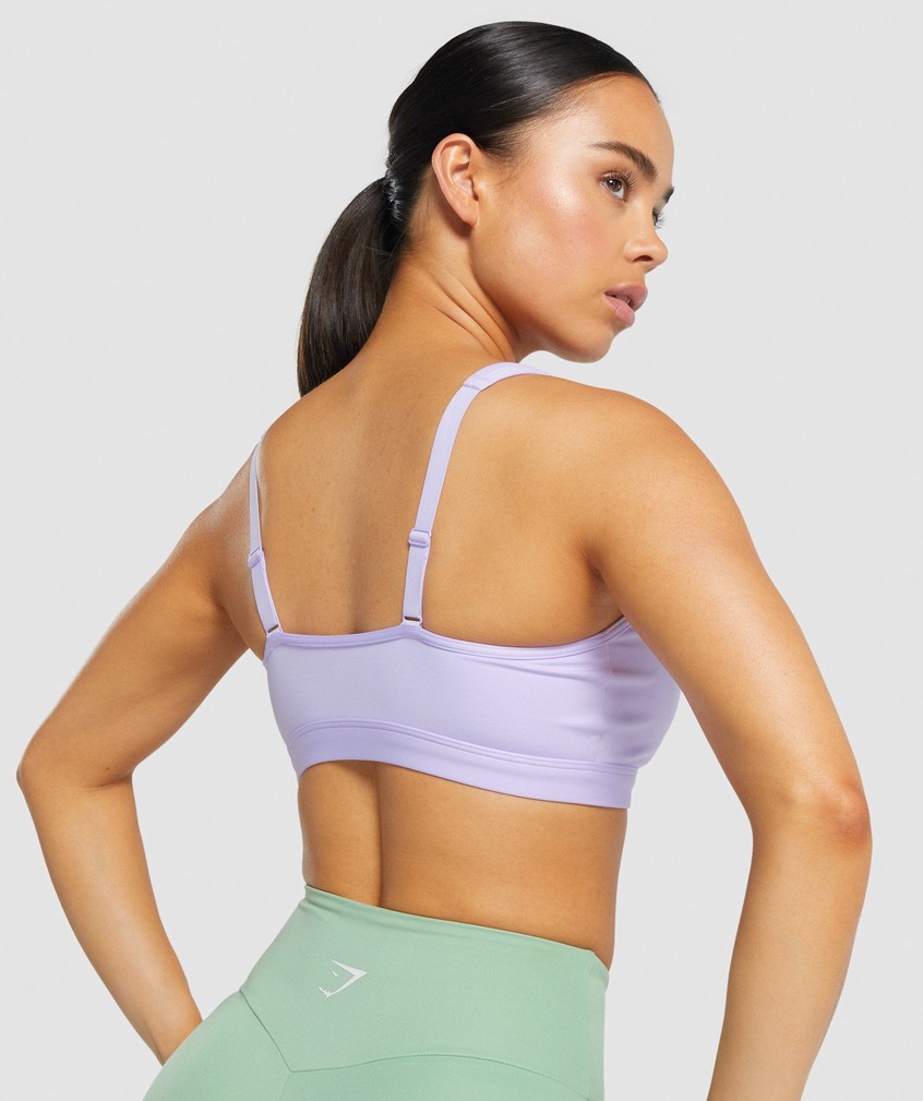 Light Purple Women's Gymshark Scoop Neck Sports Bra | USA-32408