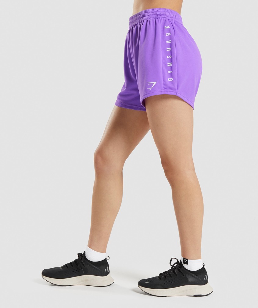 Light Purple Women's Gymshark Sport Loose Shorts | USA-23641