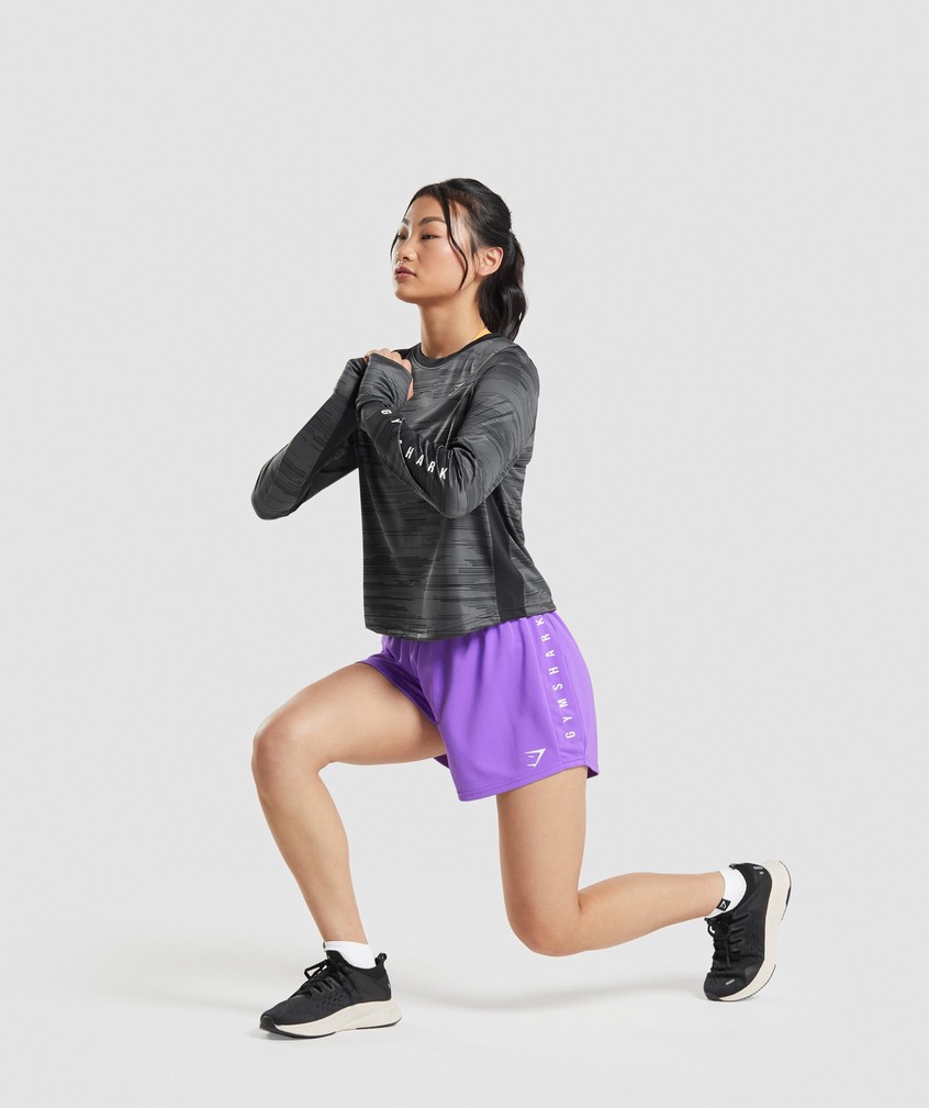 Light Purple Women's Gymshark Sport Loose Shorts | USA-23641