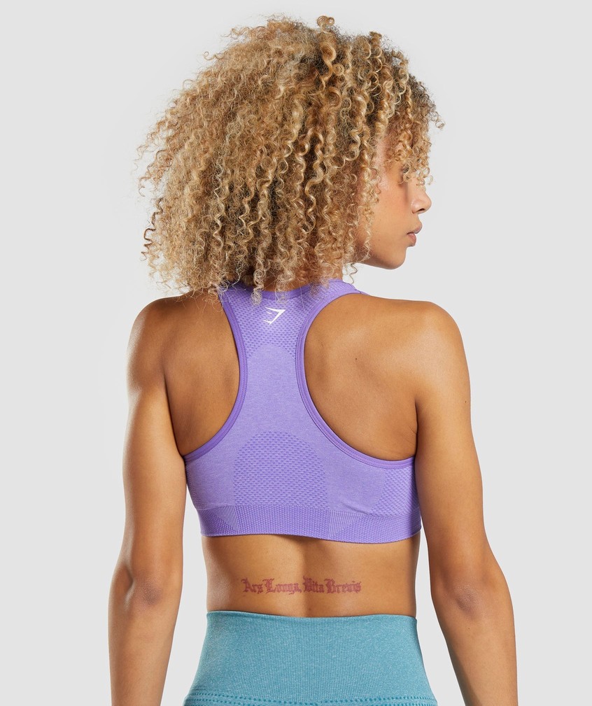 Light Purple Women's Gymshark Vital Seamless 2.0 Sports Bra | USA-80264