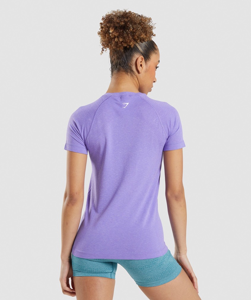 Light Purple Women's Gymshark Vital Seamless 2.0 Light T-Shirts | USA-84306