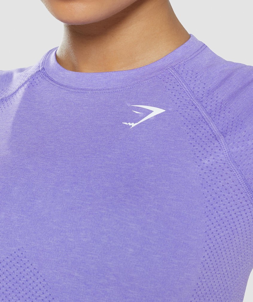 Light Purple Women's Gymshark Vital Seamless 2.0 Light T-Shirts | USA-84306