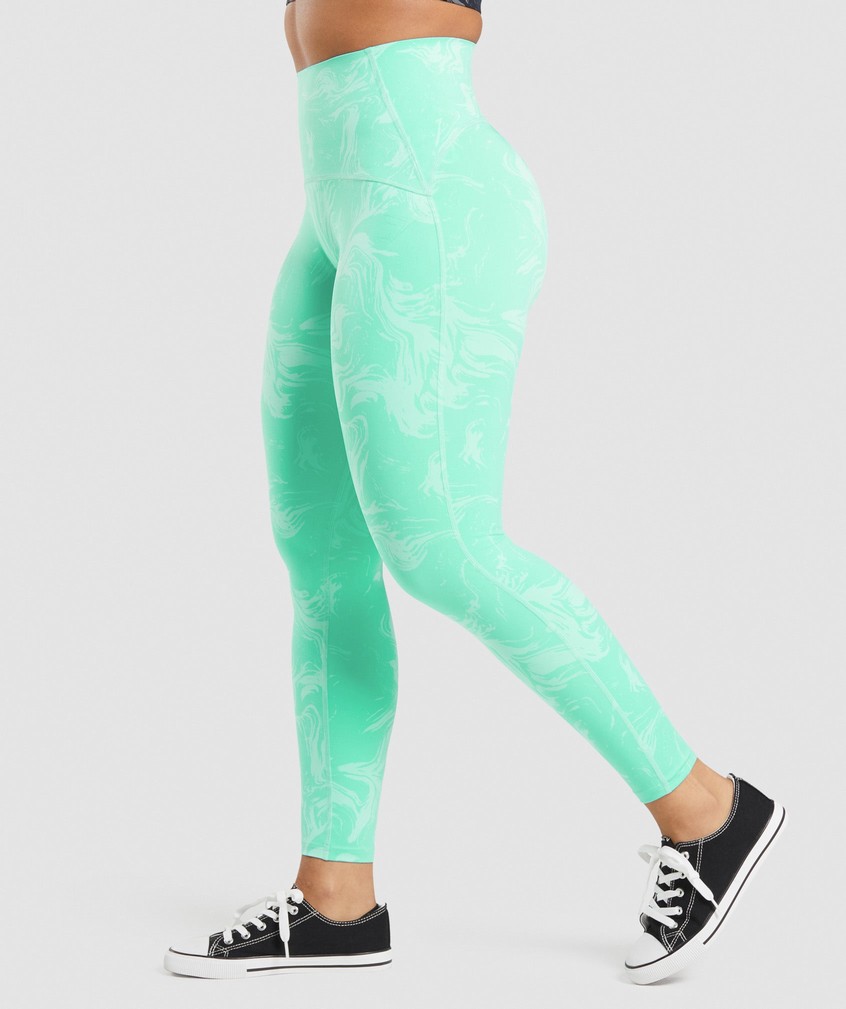 Light Turquoise Women's Gymshark GS Power High Rise Leggings | USA-49213