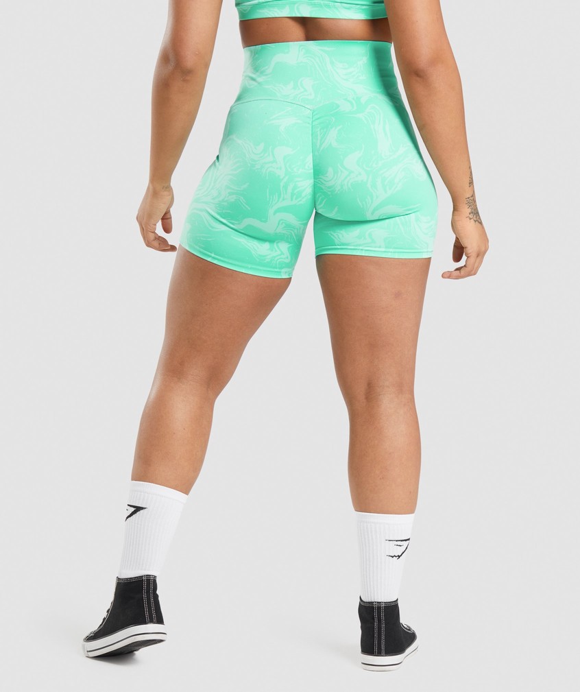 Light Turquoise Women's Gymshark GS Power High Rise Shorts | USA-53204