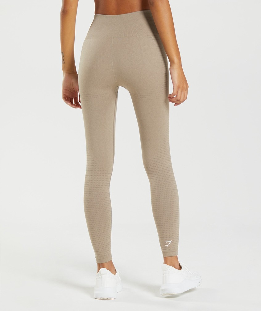 Light Yellow Brown Women's Gymshark Vital Seamless 2.0 Leggings | USA-59873