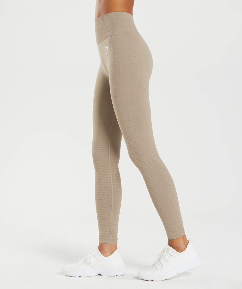 Light Yellow Brown Women's Gymshark Vital Seamless 2.0 Leggings | USA-59873