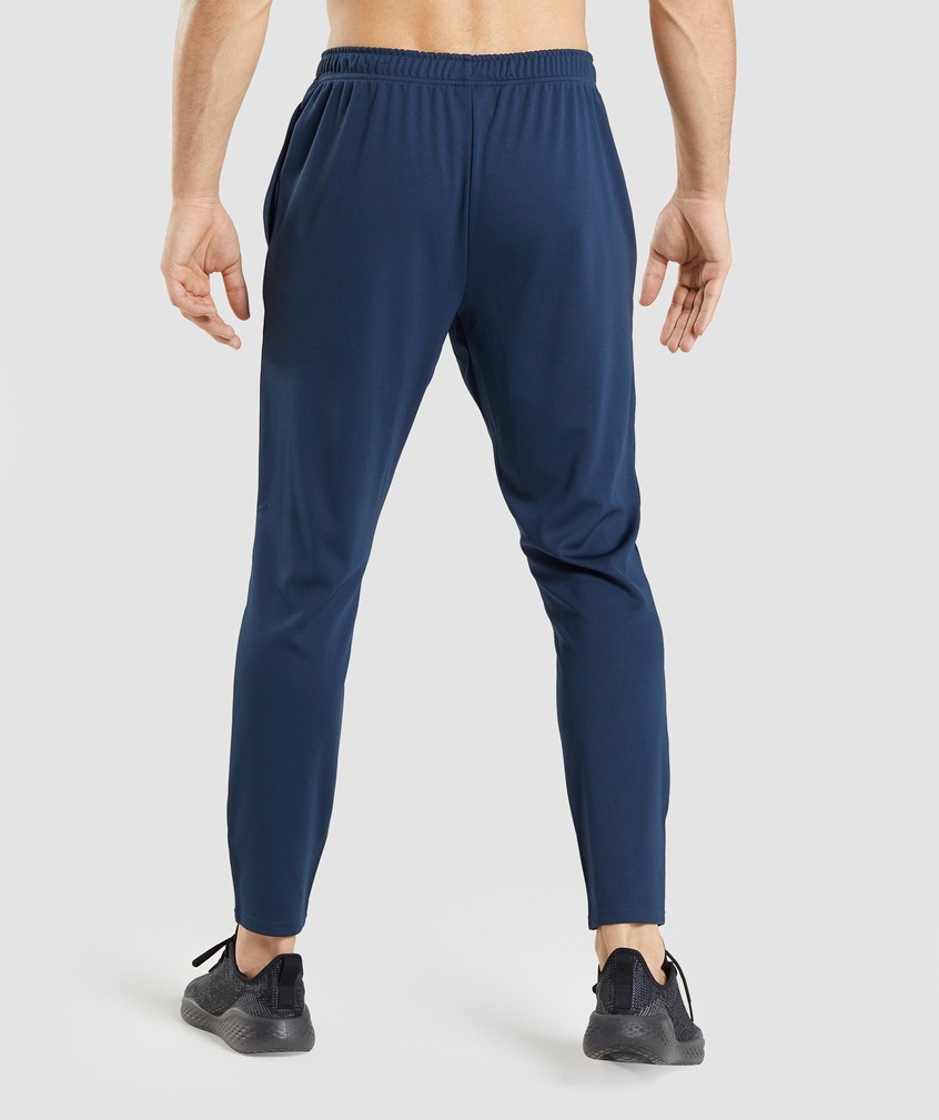 Navy Men's Gymshark Arrival Knit Joggers | USA-84591