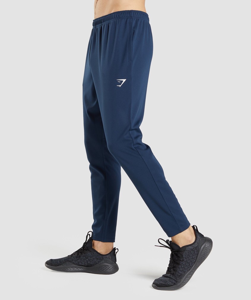 Navy Men's Gymshark Arrival Knit Joggers | USA-84591