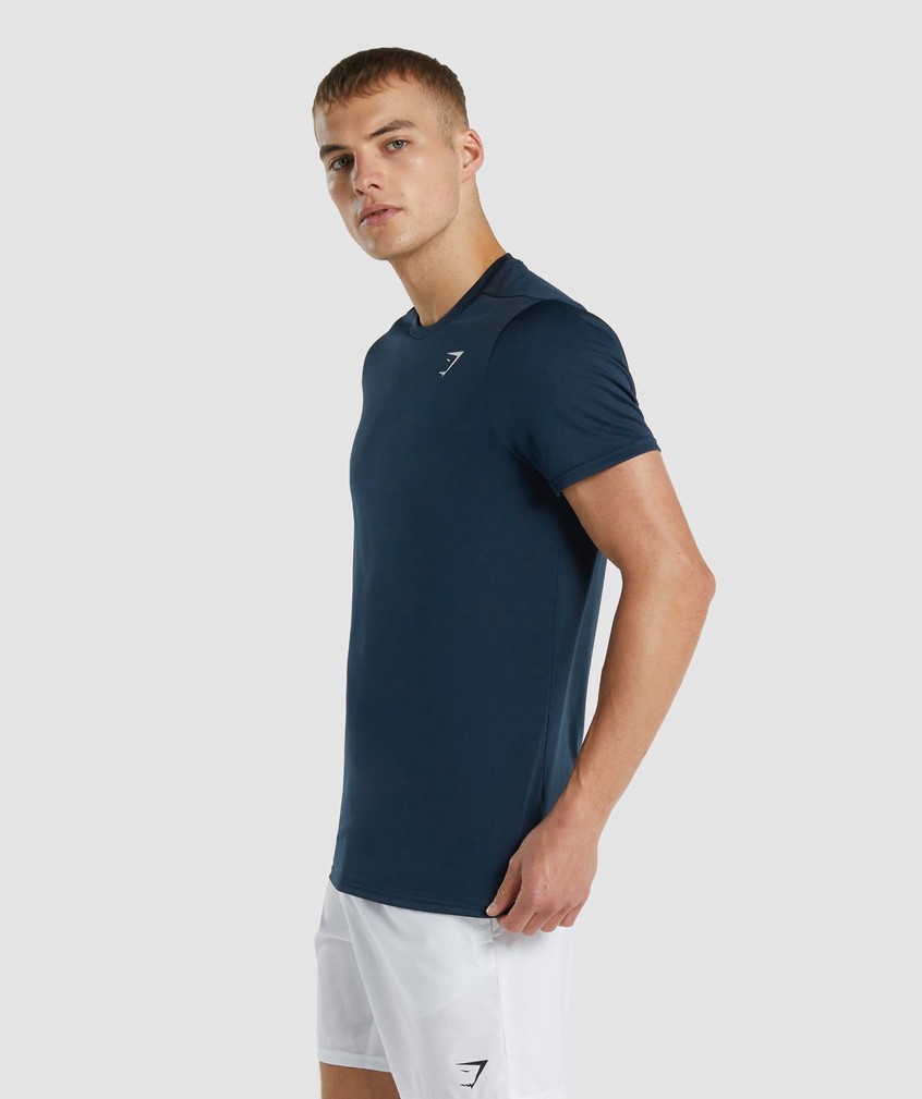 Navy Men's Gymshark Arrival Regular Fit T-Shirts | USA-59012