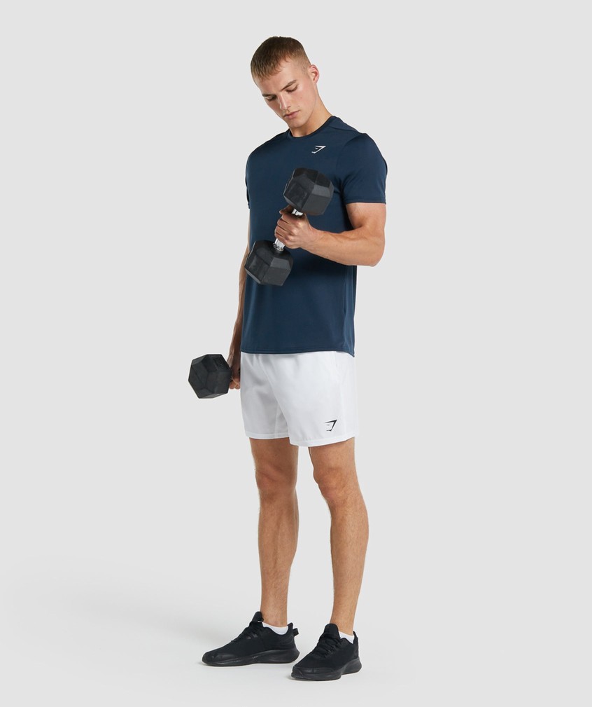 Navy Men's Gymshark Arrival Regular Fit T-Shirts | USA-59012