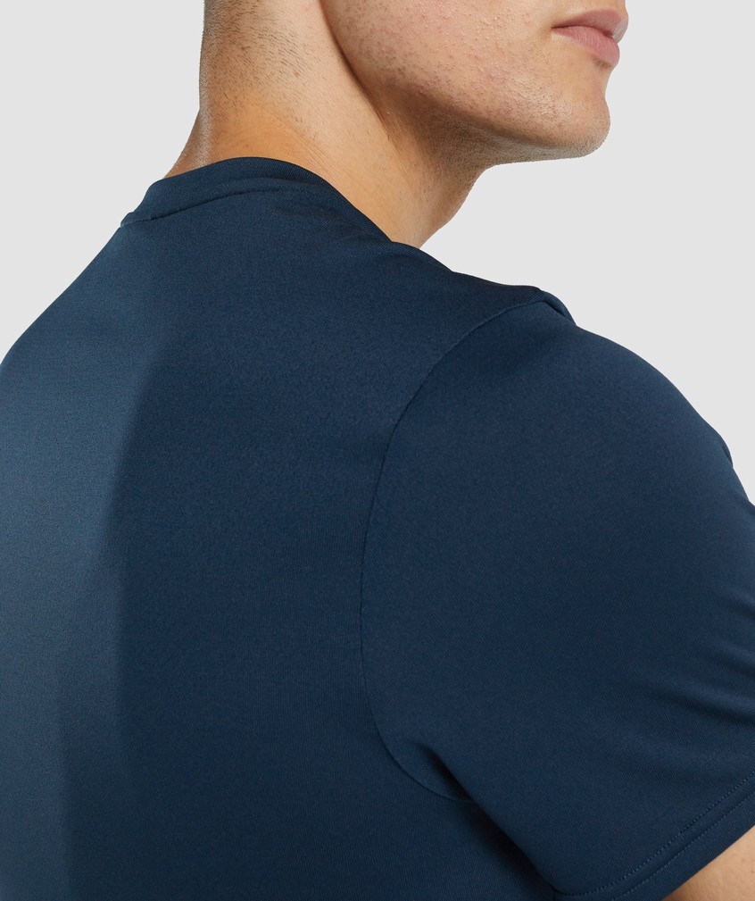 Navy Men's Gymshark Arrival Regular Fit T-Shirts | USA-59012