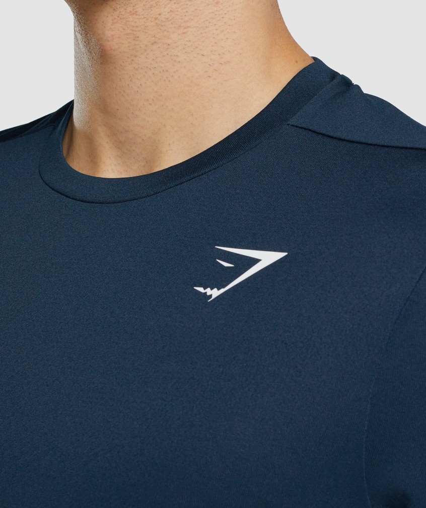 Navy Men's Gymshark Arrival Regular Fit T-Shirts | USA-59012