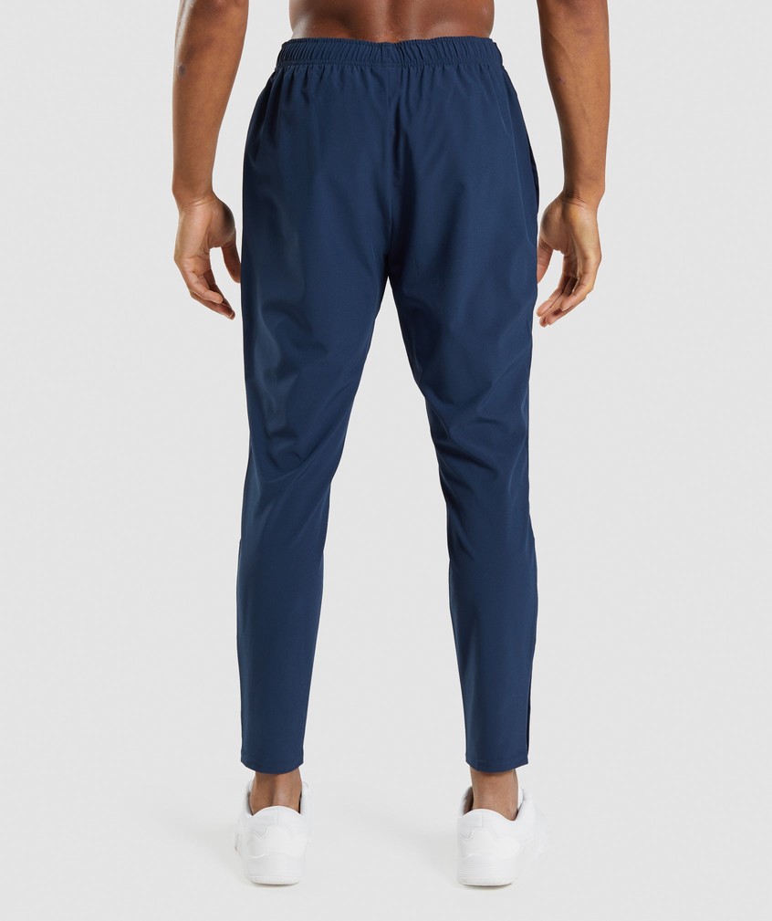 Navy Men's Gymshark Arrival Woven Joggers | USA-49075