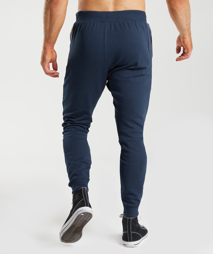 Navy Men's Gymshark Bold React Joggers | USA-76289