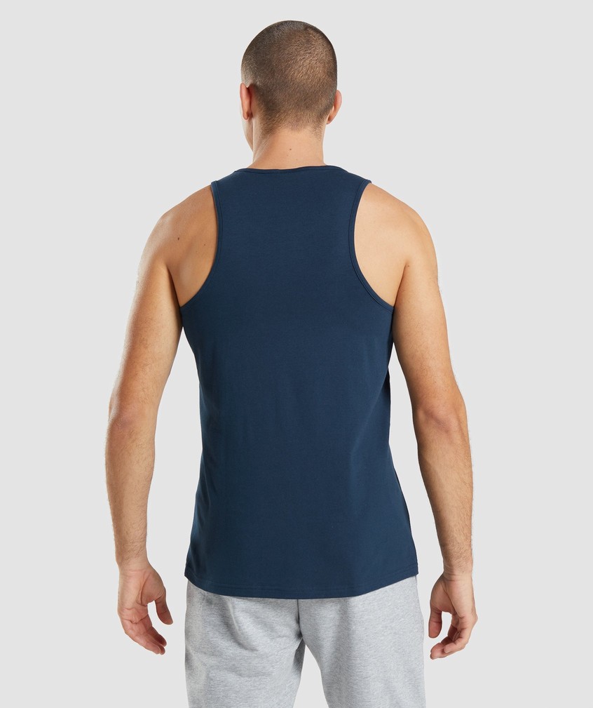 Navy Men's Gymshark Critical 2.0 Tank | USA-16708