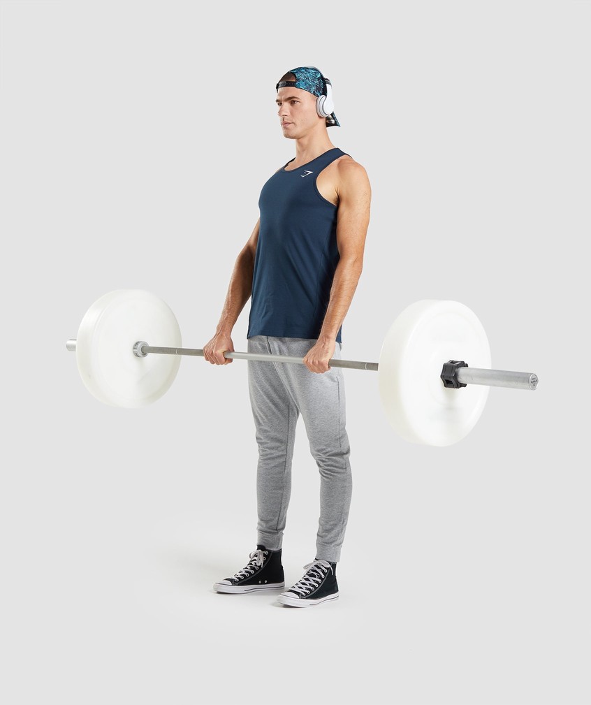 Navy Men's Gymshark Critical 2.0 Tank | USA-16708